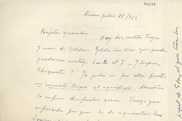 [Carta] 1952 jul. 26, Roma, [Italia] [a] Gabriela Mistral