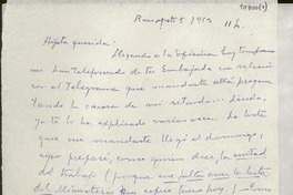 [Carta] 1952 ago. 5, Roma, [Italia] [a] Gabriela Mistral