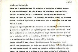 [Carta] 1948 sept. 10, Ciudad de Guatemala [a] Gabriela [Mistral]