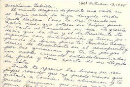 [Carta] 1948 oct. 13, Bogotá, Colombia [a] Gabriela [Mistral]