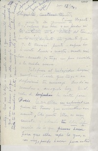 [Carta] 1952 nov. 22, Roma, [Italia] [a] Gabriela Mistral
