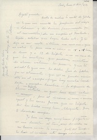 [Carta] 1952 dic. 15, París, [Francia] [a] Gabriela Mistral