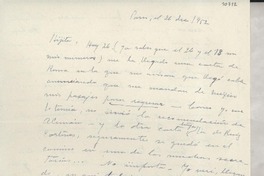 [Carta] 1952 dic. 26, París, [Francia] [a] Gabriela Mistral
