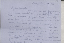 [Carta] 1953 feb. 11, Roma, [Italia] [a] Gabriela Mistral