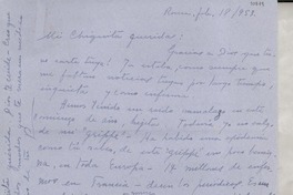 [Carta] 1953 feb. 18, Roma, [Italia] [a] Gabriela Mistral