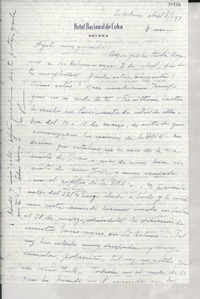 [Carta] 1953 abr. 8, La Habana, [Cuba] [a] Gabriela Mistral