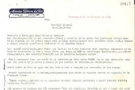 [Carta] 1951 feb. 23, Veracruz [a] Gabriela Mistral, Rapallo, Italia