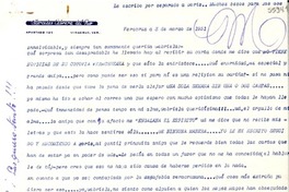 [Carta] 1951 mar. 3, Veracruz [a] Gabriela Mistral