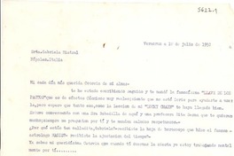 [Carta] 1952 jul. 10, Veracruz, [México] [a] Gabriela Mistral, Nápoles, Italia