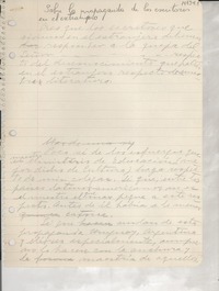 Sobre la propaganda de los escritores en el extranjero