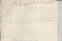 Sobre la propaganda de los escritores en el extranjero