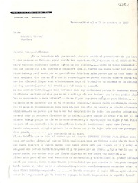 [Carta] 1952 oct. 11, Veracruz, [México] [a] Gabriela Mistral, Nápoles, [Italia]
