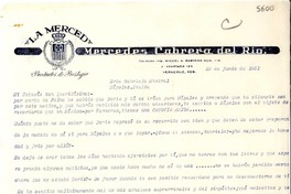 [Carta] 1951 jun. 29, Veracruz [a] Gabriela Mistral, Nápoles, Italia