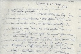 [Carta] 1955 mayo 22, México [a] Gabriela Mistral