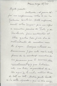 [Carta] 1955 mayo 28, México [a] Gabriela Mistral