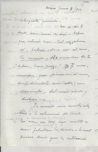 [Carta] 1955 jun. 3, México [a] Gabriela Mistral