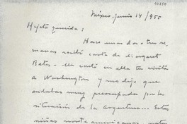 [Carta] 1955 jun. 14, México [a] Gabriela Mistral