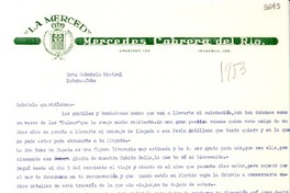 [Carta] [1953, Veracruz] [a] Gabriela Mistral, Habana, Cuba