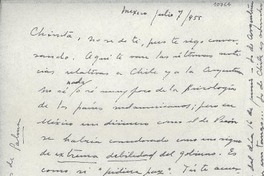 [Carta] 1955 jul. 7, México [a] Gabriela Mistral