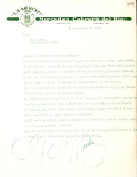 [Carta] 1954, oct. 5, [Veracruz] [a] Doris Dana, Santiago de Chile