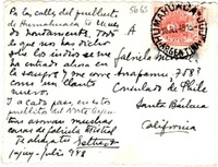 [Tarjeta postal] 1948 jul., Jujuy, [Argentina] [a] Gabriela Mistral, Santa Bárbara, California