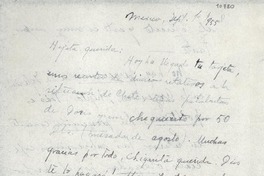 [Carta] 1955 sept. 1, México [a] Gabriela Mistral
