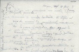 [Carta] 1955 sept. 19, México [a] Gabriela Mistral