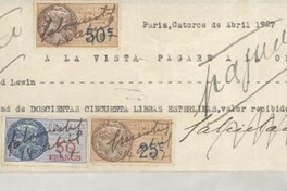 A la vista pagare a la orden de Léopold Lewin