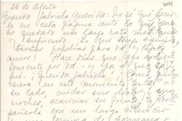 [Carta] 1943 ago. 26, [Uruguay] [a] Gabriela Mistral