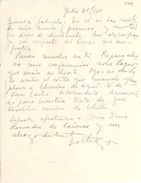 [Carta] 1955 jul. 20, [Uruguay] [a] Gabriela [Mistral]