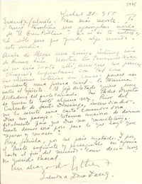 [Carta] 1955 jul. 21, [Uruguay] [a] Gabriela [Mistral]