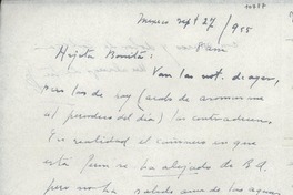 [Carta] 1955 sept. 27, México [a] Gabriela Mistral