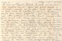 [Carta] 1954 jul. 9, [Uruguay] [a] Gabriela Mistral