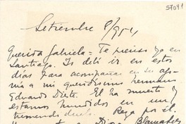 [Carta] 1954 sept. 8, [Uruguay] [a] Gabriela Mistral