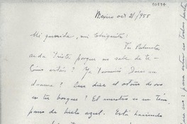 [Carta] 1955 oct. 21, México [a] Gabriela Mistral