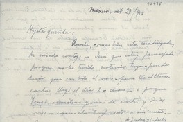 [Carta] 1955 oct. 29, México [a] Gabriela Mistral