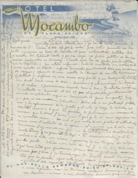 [Carta] 1956 feb. 3, Veracruz, [México] [a] Gabriela Mistral