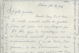 [Carta] 1956 feb. 26, México [a] Gabriela Mistral