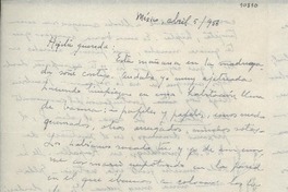 [Carta] 1956 abr. 5, México [a] Gabriela Mistral