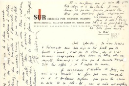[Carta] [1943?] mayo 30, [Buenos Aires] [a] Gabriela [Mistral]