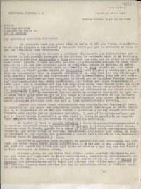 [Carta] 1940 mayo 11, Buenos Aires, [Argentina] [a] Gabriela Mistral, Legación de Chile, Rio de Janeiro, Brasil
