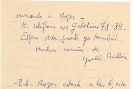[Carta] [1946, Paris] [a] Gabriela Mistral