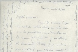 [Carta] 1956 jun. 10, México [a] Gabriela Mistral