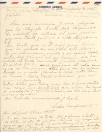 [Carta] 1945 nov. 16, Santiago de Chile [a] Gabriela Mistral