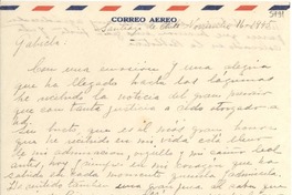 [Carta] 1945 nov. 16, Santiago de Chile [a] Gabriela Mistral