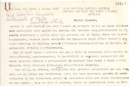[Carta] 1952 jun. 3, Santiago de Chile [a] Gabriela Mistral