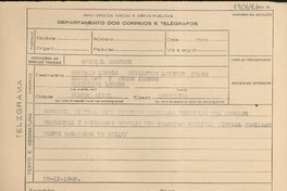 [Telegrama] 1945 nov. 27, [Brasil] [a] Gonzalo Losada ... [et al.], Buenos Aires, Argentina