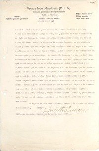[Carta] 1943 abr. 16 [a] Gabriela Mistral