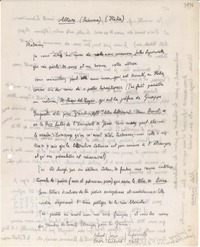 [Carta] 1934, Altare, Savona, Italia [a] Gabriela Mistral
