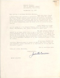 [Carta] 1948 sept. 29, Los Angeles, California, [EE.UU.] [a] Gabriela Mistral